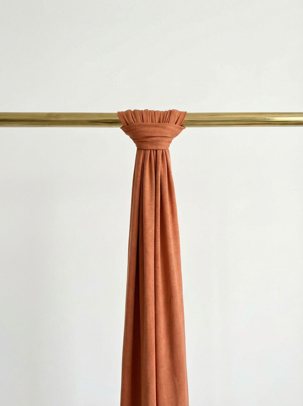 Dark Peach Jersey Hijab