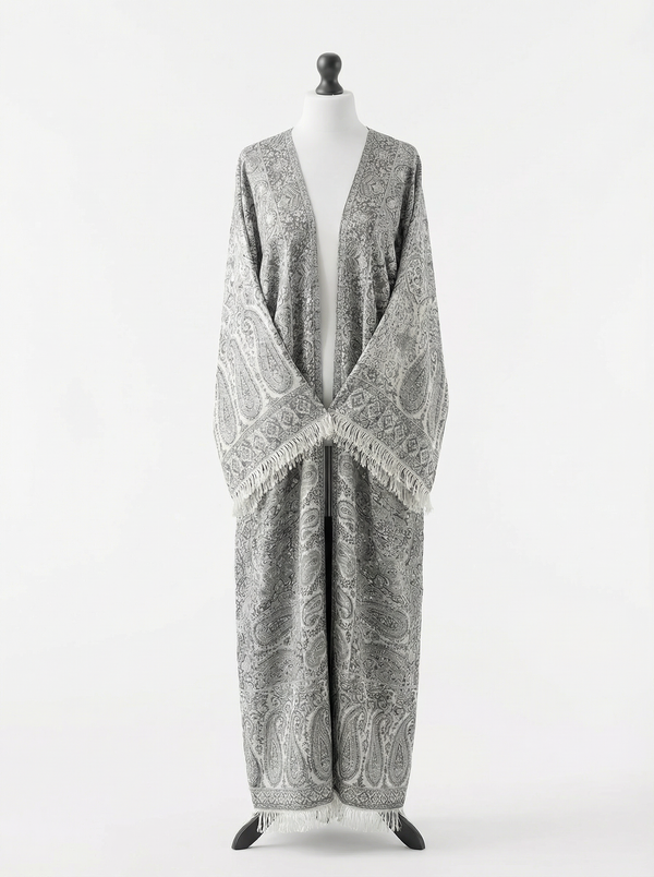 Silver | Gemstone Pashmina Abaya