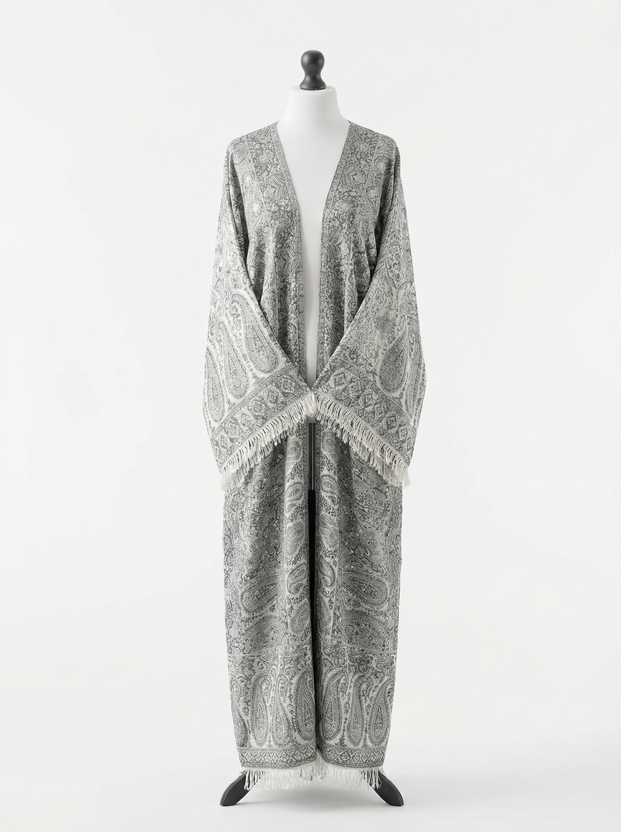 Silver | Gemstone Pashmina Abaya