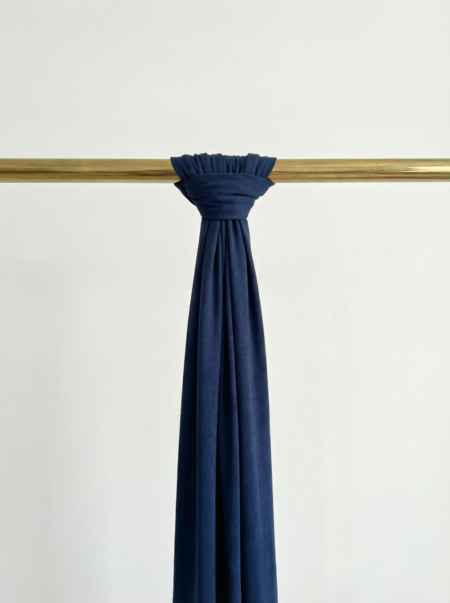 Navy Blue Jersey Hijab
