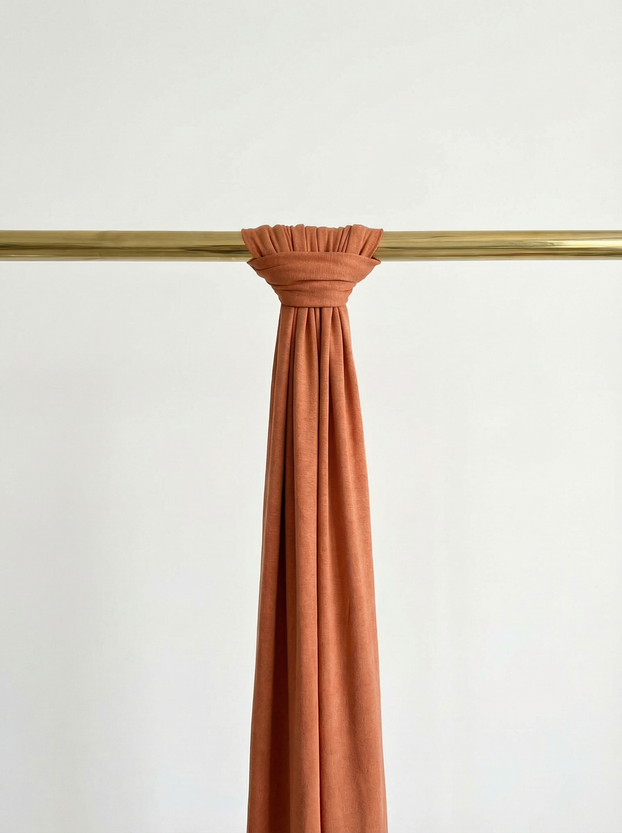 Dark Peach Jersey Hijab