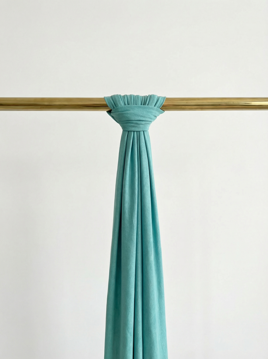Cyan Opaque Jersey Hijab