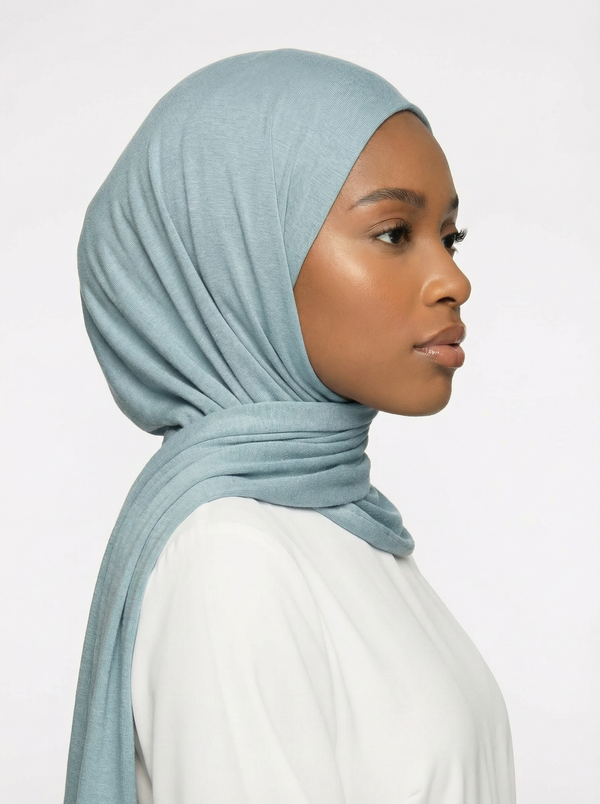 Opal Blue Jersey Hijab