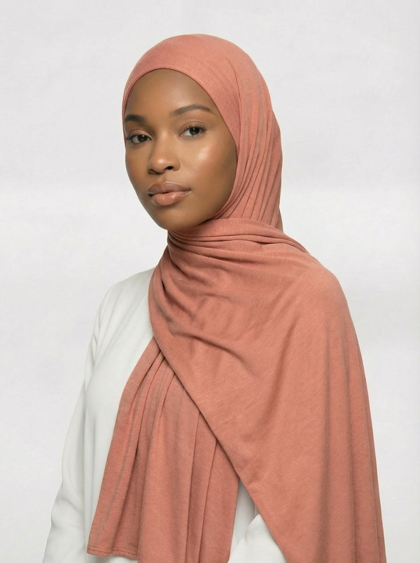 Pinkish Tan Jersey Hijab