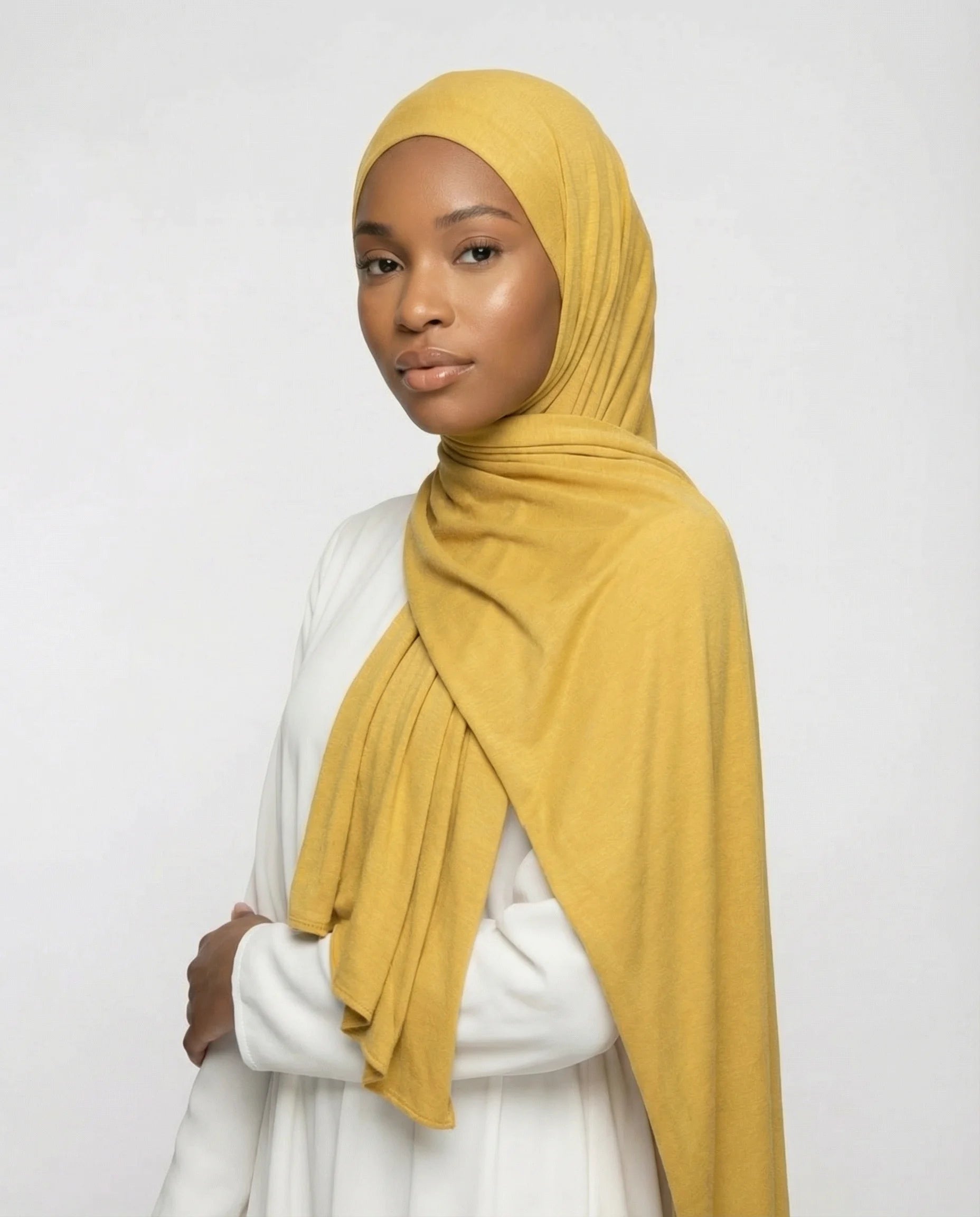 Mango Yellow Jersey Hijab