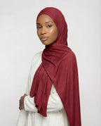 Lotus Red Jersey Hijab