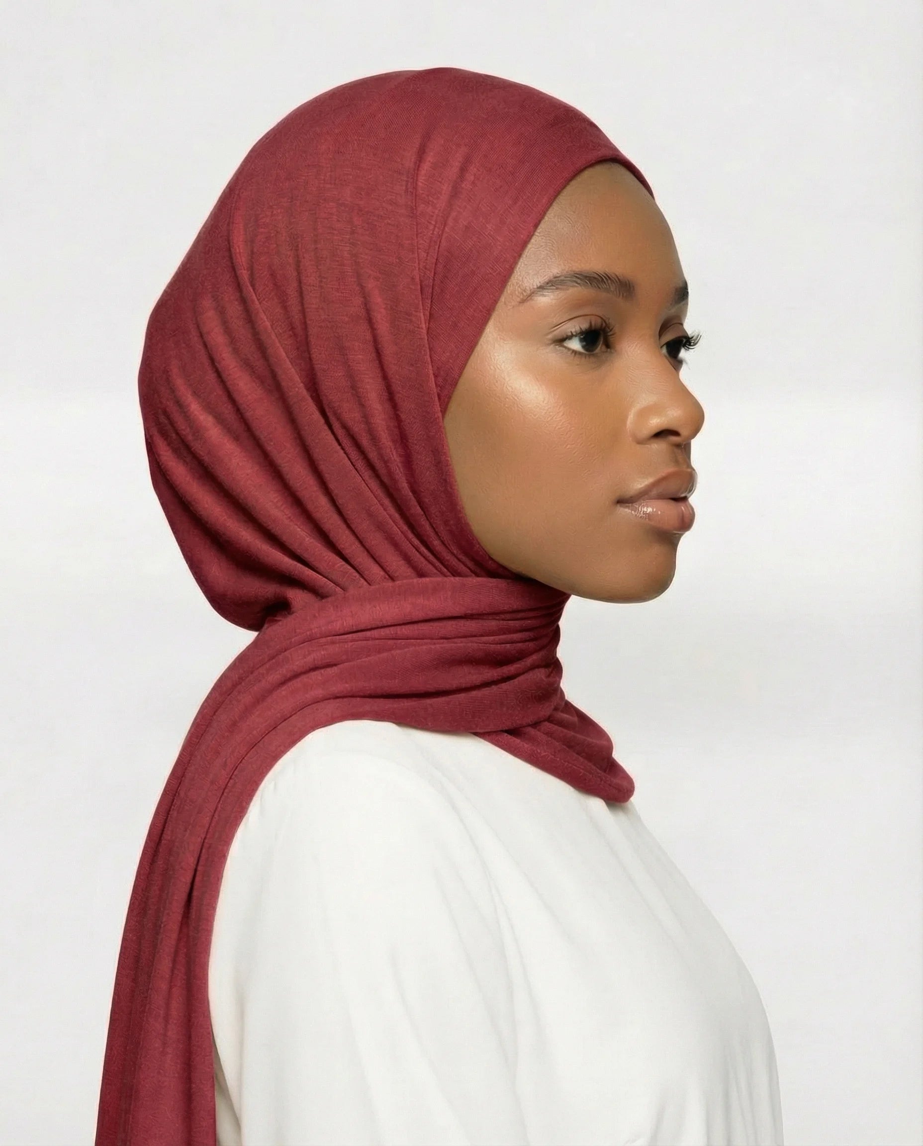 Lotus Red Jersey Hijab