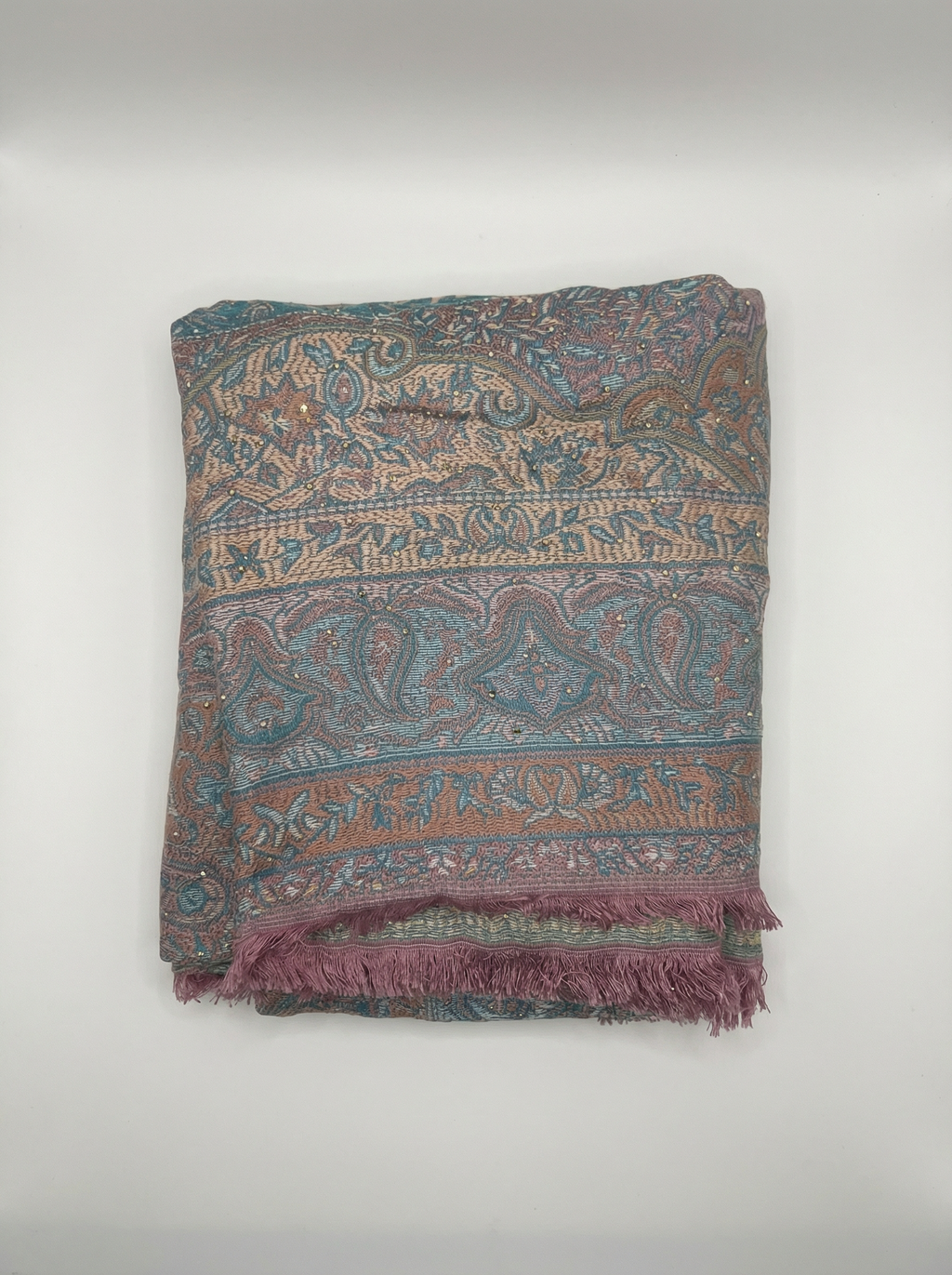 Dusty Teal | Gemstone Pashmina Abaya