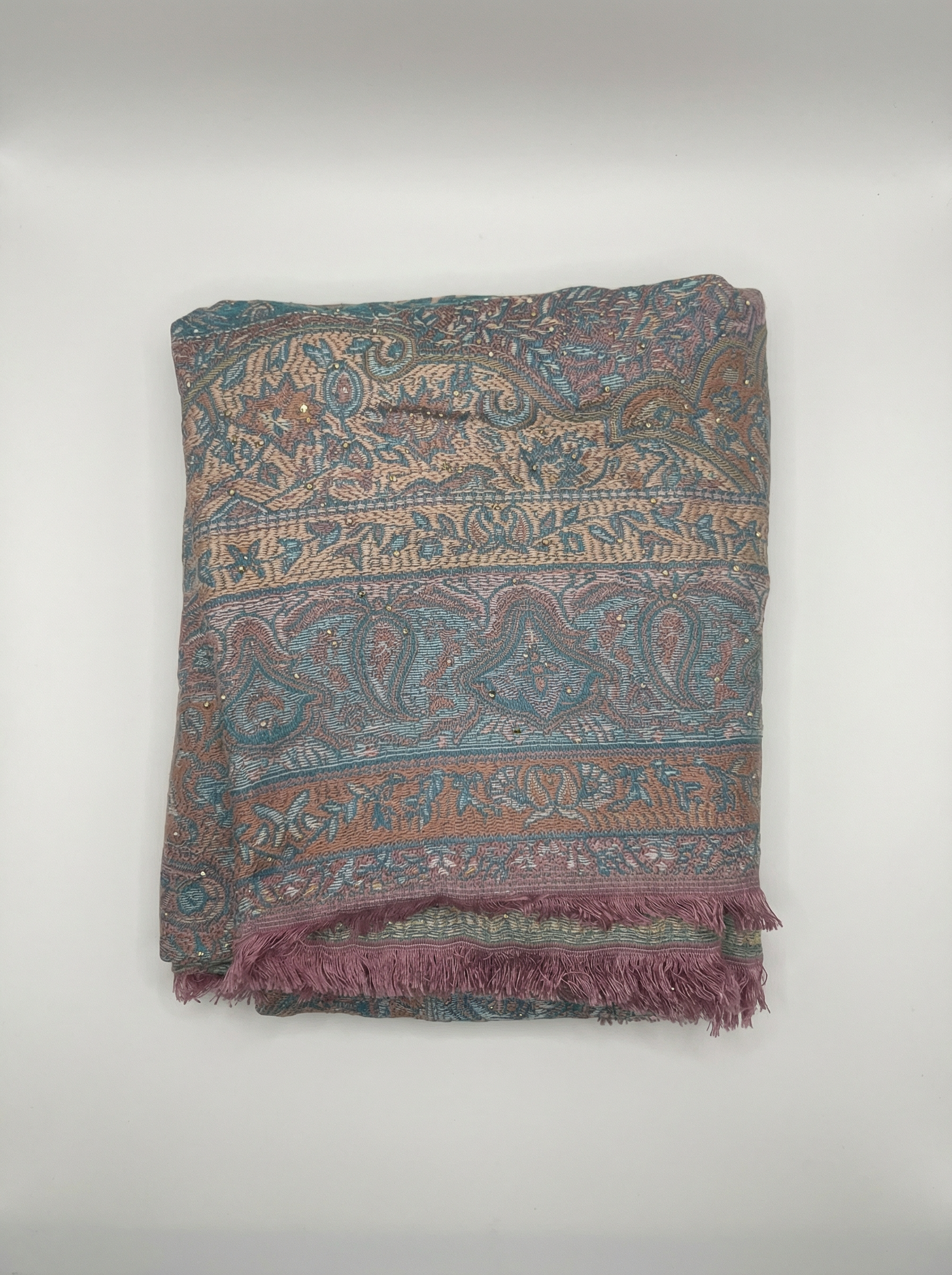 Dusty Teal | Gemstone Pashmina Abaya